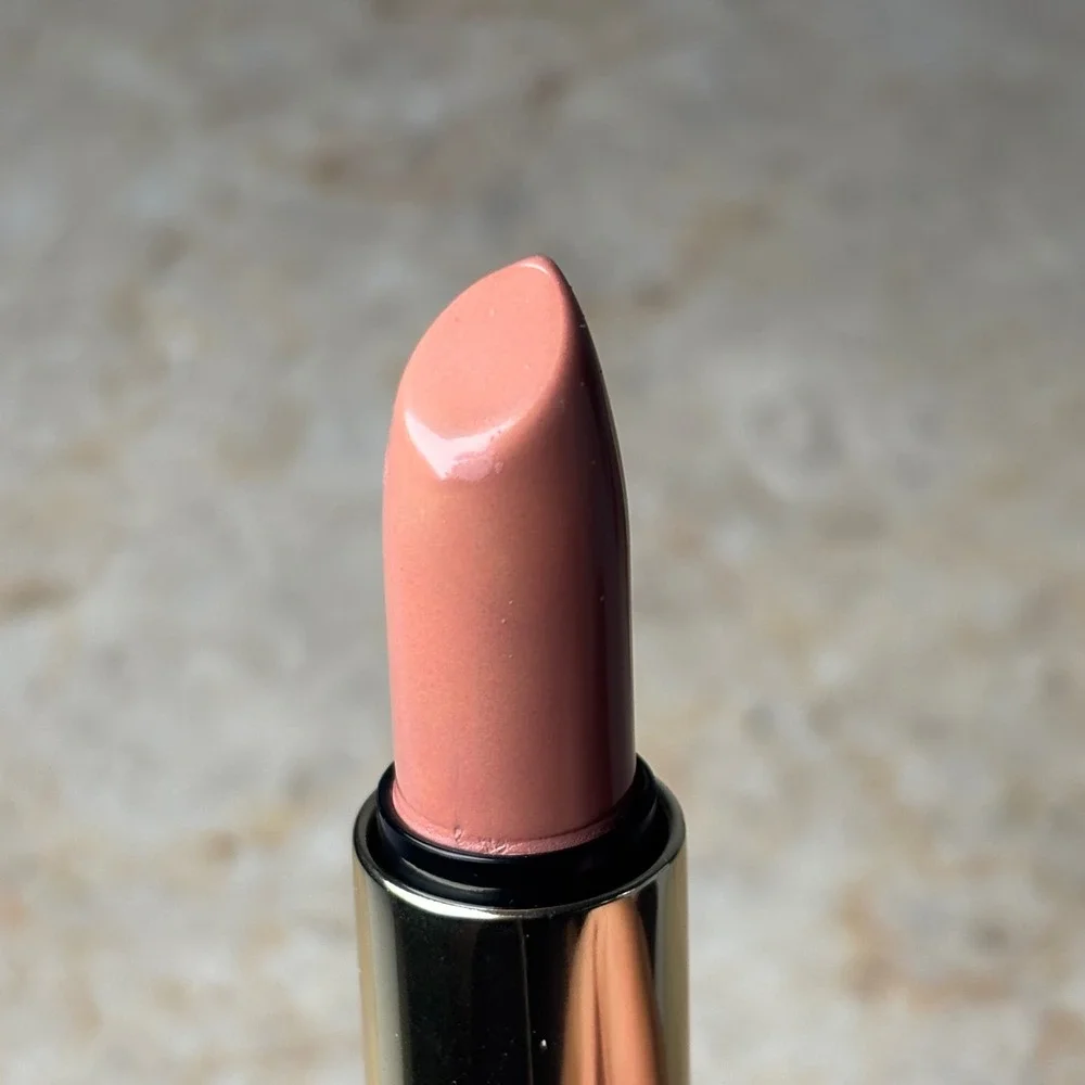 bareMinerals Marvelous Moxie Lipstick Full Size Take Charge Nude Pink Gold Case